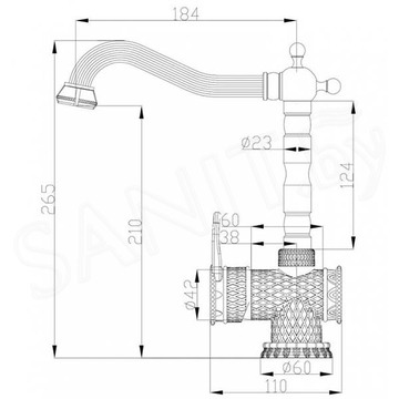 Смеситель для кухонной мойки ZorG Antic A 408K-BR