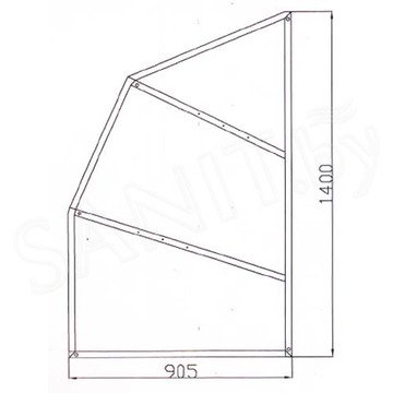 Каркас для ванны Cersanit Kaliope 153 New / K-RW-KALIOPE153