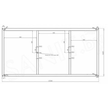 Каркас для ванны Cersanit Lorena 140 / K-RW-LORENAx140n