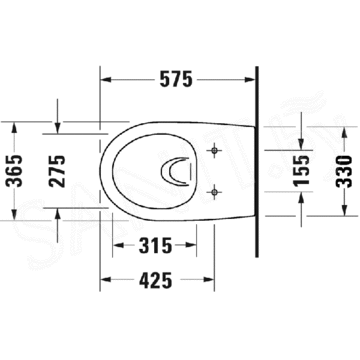 Подвесной унитаз Duravit Rimless Architec 45720900A1