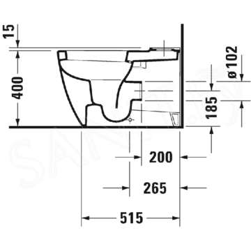 Напольный унитаз Duravit ME by Starck 2170090000