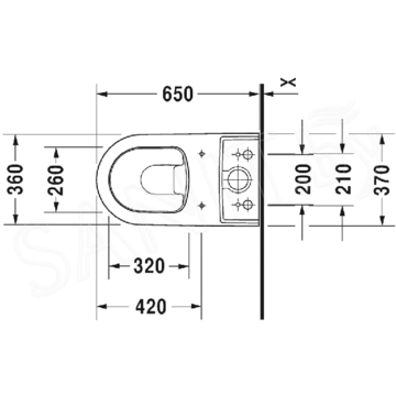 Напольный унитаз Duravit ME by Starck 2170090000