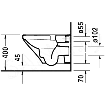 Подвесной унитаз Duravit Rimless DuraStyle 45510900A1