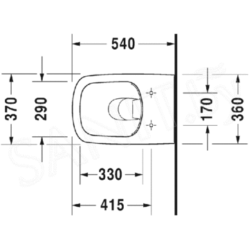 Подвесной унитаз Duravit Rimless DuraStyle 45510900A1