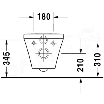 Подвесной унитаз Duravit Rimless DuraStyle 45510900A1