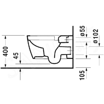 Подвесной унитаз Duravit Rimless ME by Starck 45290900A11 WonderGliss