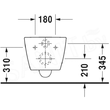 Подвесной унитаз Duravit Rimless ME by Starck 45290900A11 WonderGliss