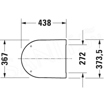 Подвесной унитаз Duravit Rimless ME by Starck 45300900A1