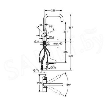 Смеситель для кухонной мойки Grohe Blue 31303000 с подключением к системе очистки воды