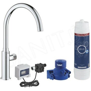 Смеситель для кухонной мойки Grohe Blue Pure Mono 30388000 на одну воду в комплекте с фильтром