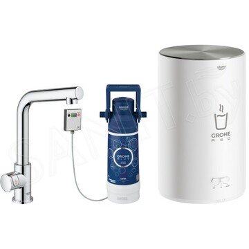 Смеситель для кухонной мойки Grohe Red Mono 30339001 в комплекте с бойлером