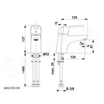 Смеситель для умывальника Armatura Albit 4602-815-00