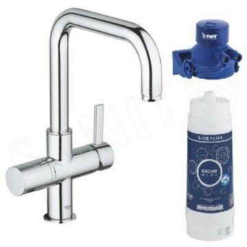 Смеситель для кухонной мойки Grohe Blue Pure 120438 в комплекте с фильтром