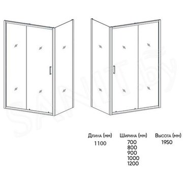 Душевой уголок Veconi RV-046 110 прозрачный