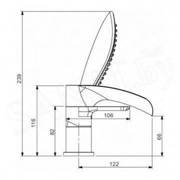 Смеситель на борт ванны Gappo Noar G1148-8