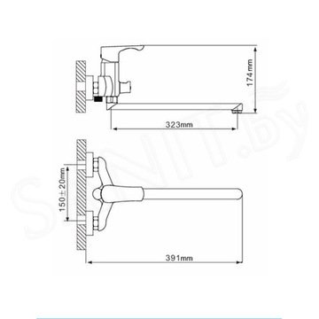 Смеситель для ванны Gappo Decotta G2211