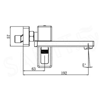 Смеситель для ванны Gappo Futura G3217-8