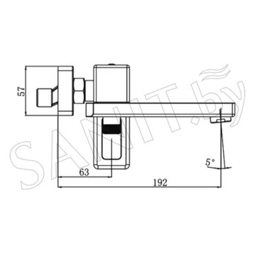 Смеситель для ванны Gappo Futura G3218