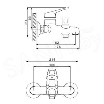 Смеситель для ванны Gappo Sanwa G3237