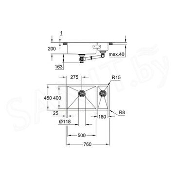 Кухонная мойка Grohe K700U 31575SD1