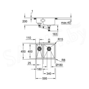 Кухонная мойка Grohe K700U 31576SD1 / 31577SD1