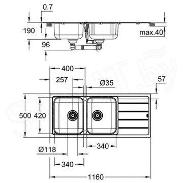 Кухонная мойка Grohe K500 31588SD1