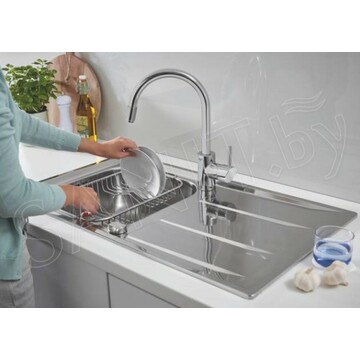 Кухонная мойка Grohe K400 31566SD0 + смеситель Grohe Concetto 32663001