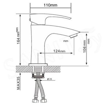 Смеситель для умывальника Gappo Jacob G1007-7