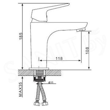 Смеситель для умывальника Gappo Ross G1032