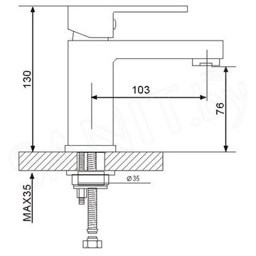 Смеситель для умывальника Gappo Roiey G1039