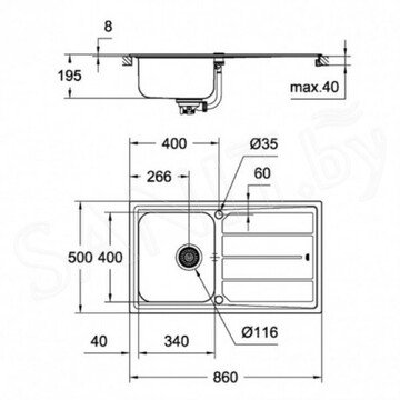 Кухонная мойка Grohe K500 31573SD0 + смеситель Grohe Minta 32168000