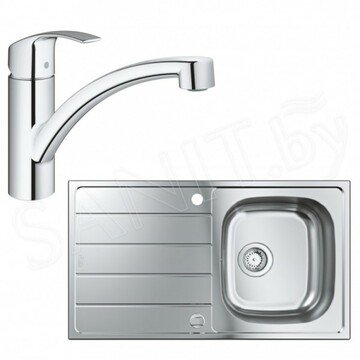 Кухонная мойка Grohe K200 31552SD1 + смеситель Grohe Eurosmart 33281003