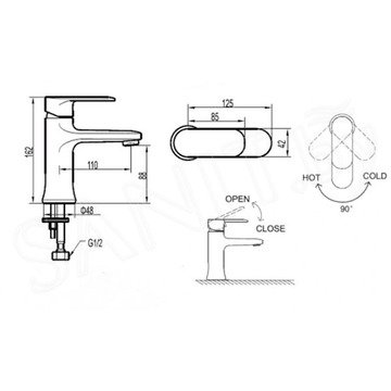 Смеситель для умывальника Bravat Opal F1125183CP-RUS