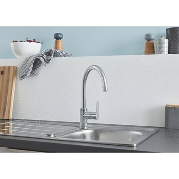 Кухонная мойка Grohe K200 31552SD0 + смеситель Grohe BauEdge 31367000