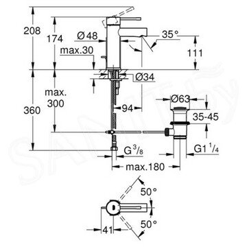 Смеситель для умывальника Grohe Essence 32898001