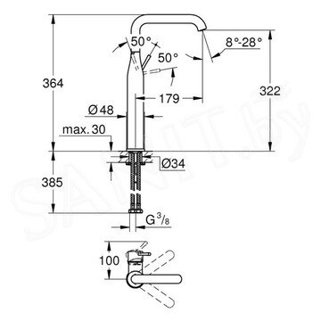 Смеситель для умывальника Grohe Essence 32901001