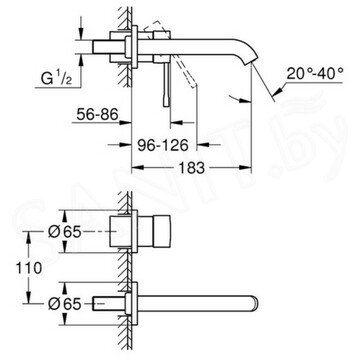 Смеситель встраиваемый Grohe Essence New 19408001