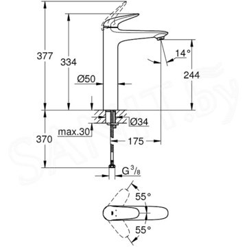 Смеситель для умывальника Grohe Eurostyle 23719003