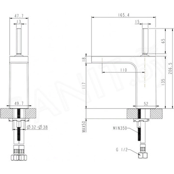 Смеситель для умывальника Bravat Spring F179113C