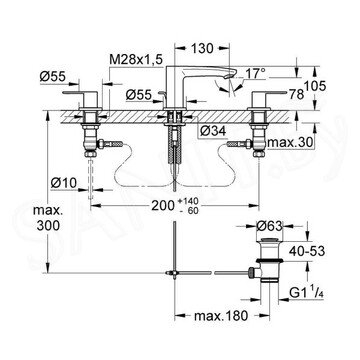 Смеситель для умывальника Grohe Eurostyle Cosmopolitan 20208002