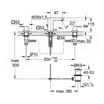 Смеситель для умывальника Grohe Eurocube 20351000