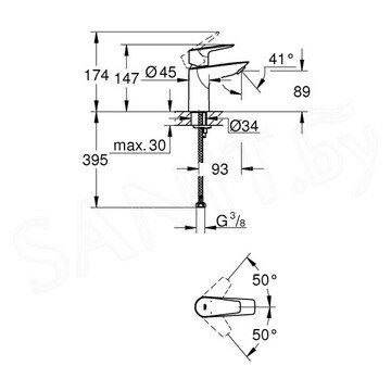 Смеситель для умывальника Grohe BauEdge 23330001