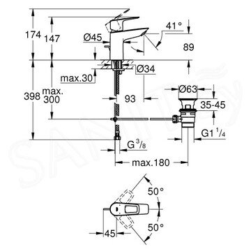 Смеситель для умывальника Grohe BauLoop 23335001