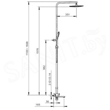 Душевая стойка Gappo G2417-6