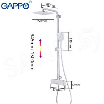 Душевая стойка Gappo G2417-8