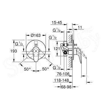 Смеситель встраиваемый Grohe Eurostyle 23730003 (2 функции)