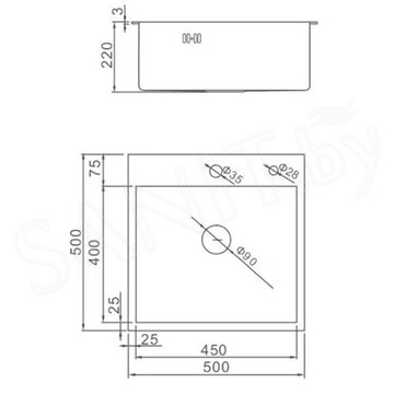 Кухонная мойка Wisent W35050+WW405A с дозатором