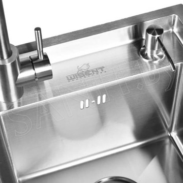 Кухонная мойка Wisent WS7843-S+WW405A с дозатором