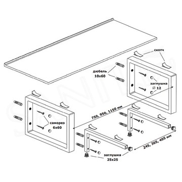 Столешница Good Door подвесная белая