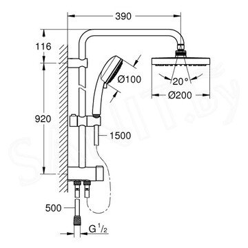 Душевая стойка Grohe Tempesta Cosmopolitan System 200 26453001